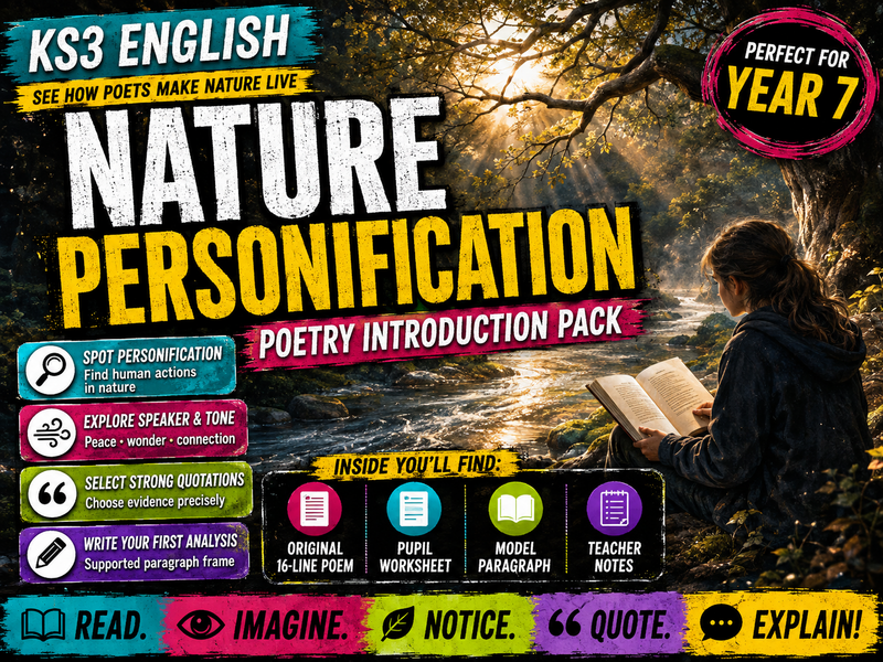 KS3 Poetry - Year 7 - Nature Personification