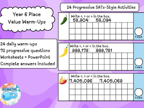 Year 6 Place Value Warm-Ups: 24 SATs-Style Activities – Numbers to 10 Million
