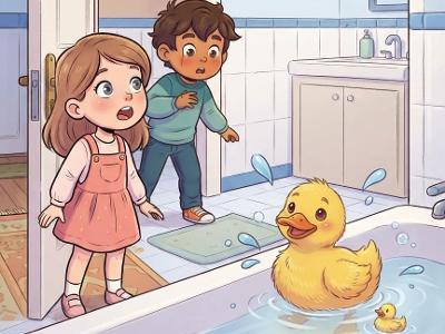 THE DUCK IN THE BATHROOM