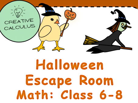Halloween Escape Room Math: Class 6-8
