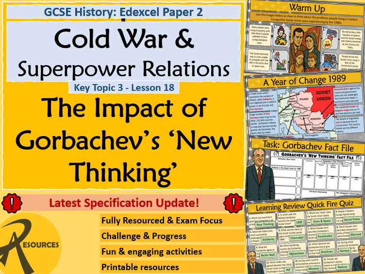 Gorbachev New Thinking - GCSE History Edexcel - Cold War & Superpower - Lesson 18