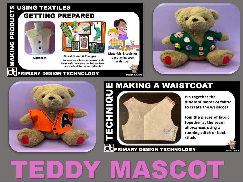 Design Technology - Teddy Mascot (Upper Key Stage 2)