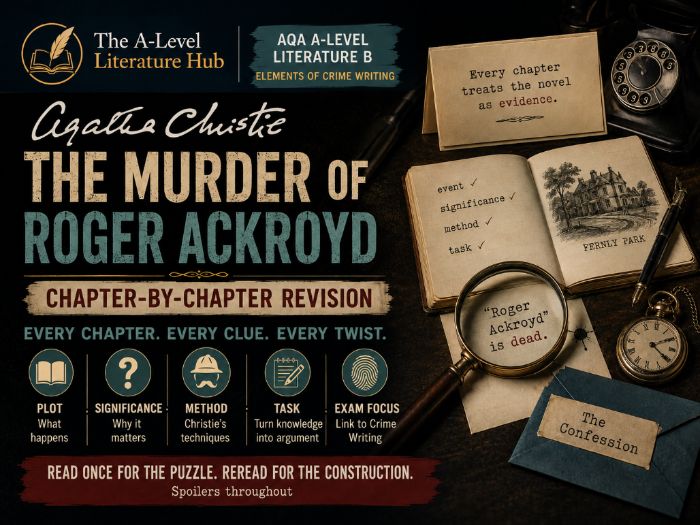 The Murder of Roger Ackroyd: Chapter-by-Chapter Revision | AQA A-Level Crime Writing