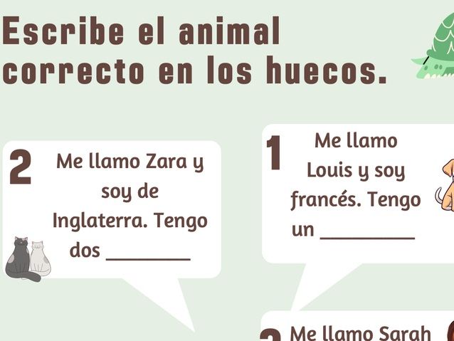 Pets and plurals Worksheet