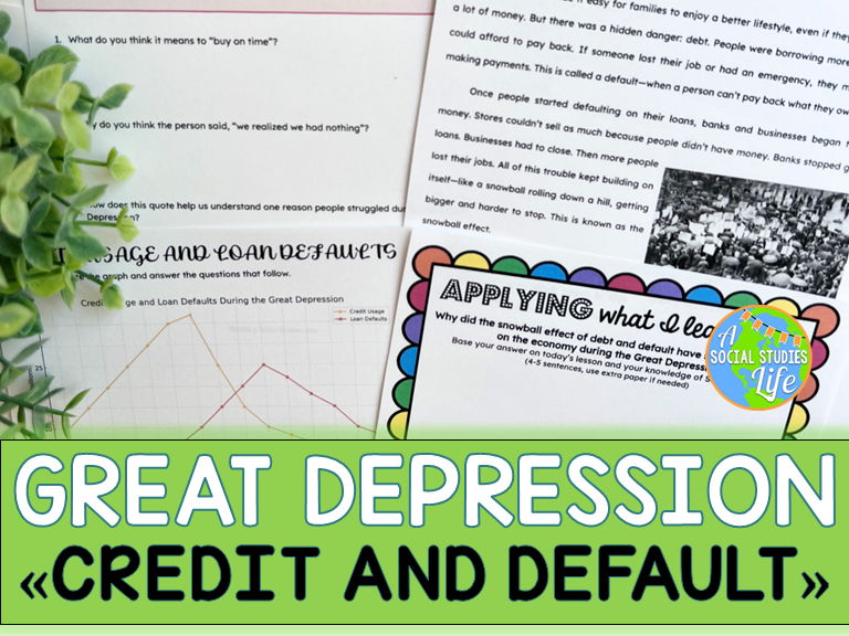 Credit and Default during the Great Depression