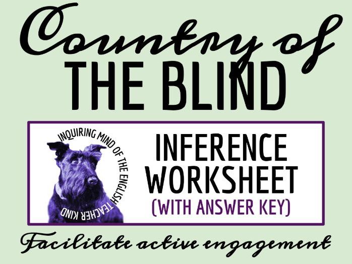 "The Country of the Blind" by H. G. Wells Literary Analysis Worksheet | Close Reading Activity