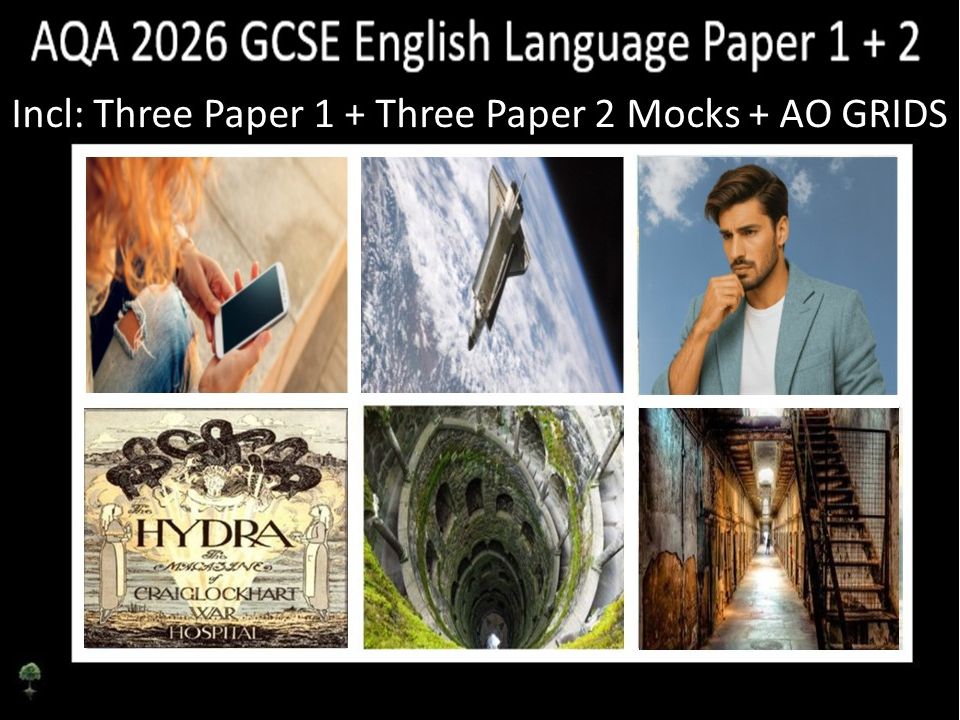 Six AQA 2026 GCSE English Language Paper 1 & 2 Mocks | AO Grids