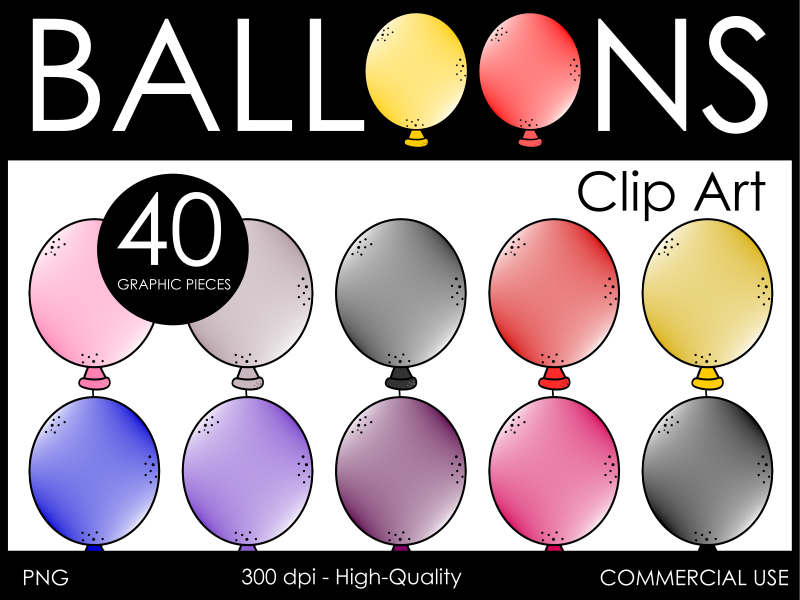 Colorful Balloons Clip Art