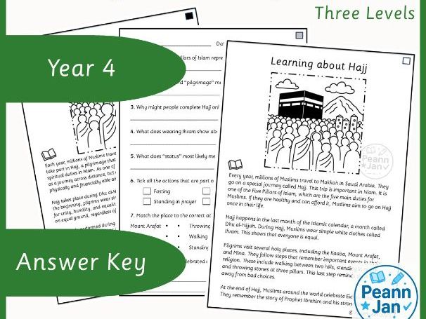 Year 4 Reading Comprehension - Learning about Hajj