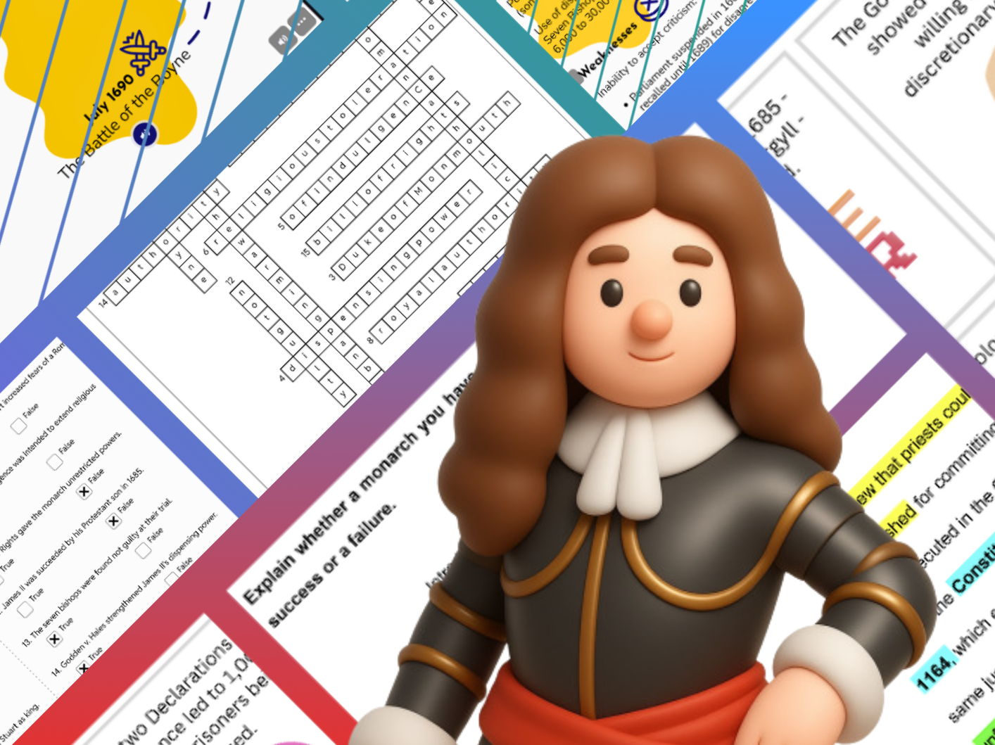 KS3/Common Entrance Making of the UK - James II: Resources Bundle