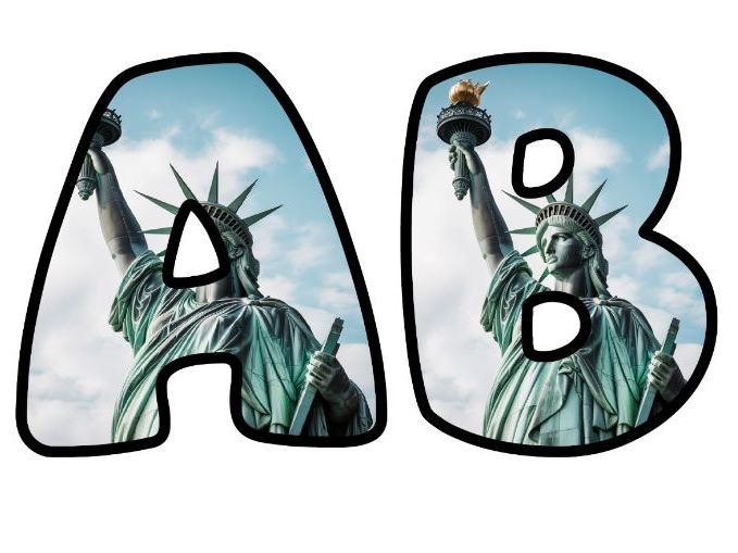 Statue Of Liberty Themed Lettering Set | Classroom Display | Upper & Lowercase, 0-9