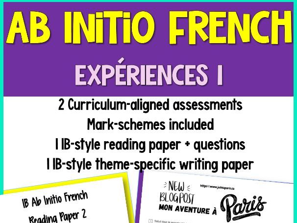 IB French Ab Initio Writing Reading | Experiences | Exam Prep | Holidays (1)