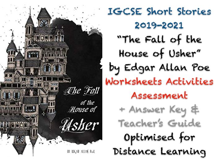 The Fall of the House of Usher - Edgar Allan Poe (IGCSE Short Stories) - Story, Activities + ANSWERS