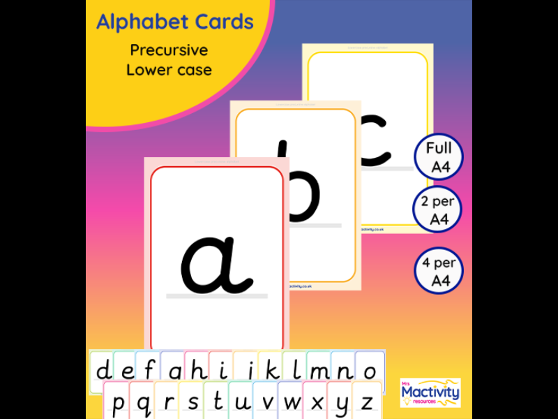 Lower Case Alphabet Cards