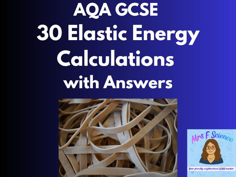AQA GCSE Physics Elastic Potential Energy Calculations Worksheet | Exam Practice + Answers