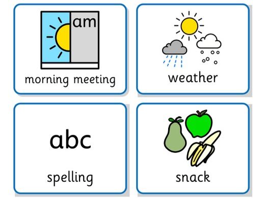 Visual Timetable (Widgit) - CfE Scotland