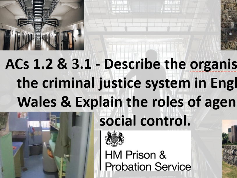 Criminology L3 WJEC UNIT 4 ACs 1.2 & 3.1 The Prison Service & Its Role in Social Control