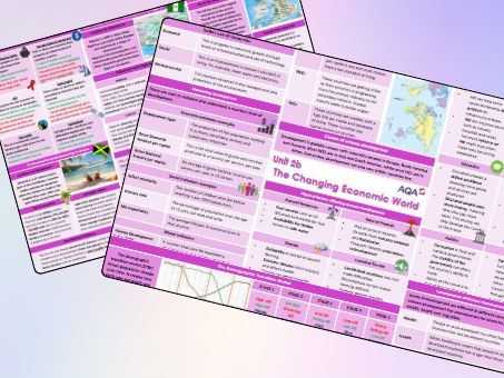 Knowledge Organiser: The Changing Economic World Unit 2a AQA