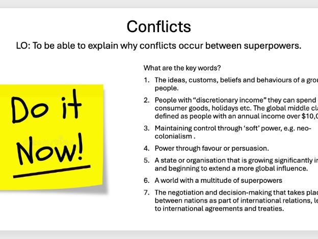 L17 Conflicts - Edexcel IA2 Geo SuperPowers