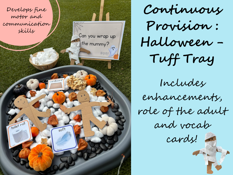 Continuous Provision - Tuff Tray - Halloween (Fine Motor)