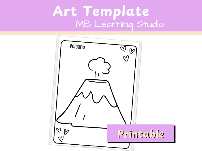 Volcano Art Template