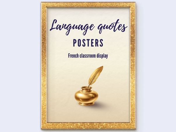 Language quotes posters – French classroom display