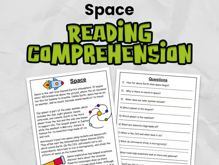 Space Reading Comprehension for KS2 | Guided Reading Task