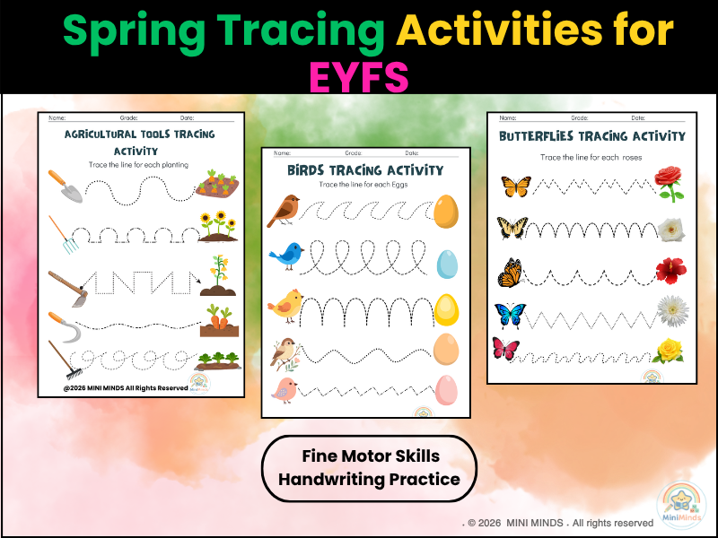 Spring Tracing Worksheets | Fine Motor