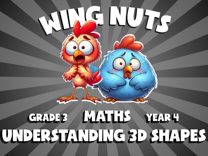 Understanding 3D Shapes WING NUTS Maths Game | No-Prep Year 4 Review Activity