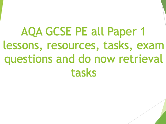 AQA GCSE PE - Movement analysis PowerPoints, retrievals, resources and exam questions