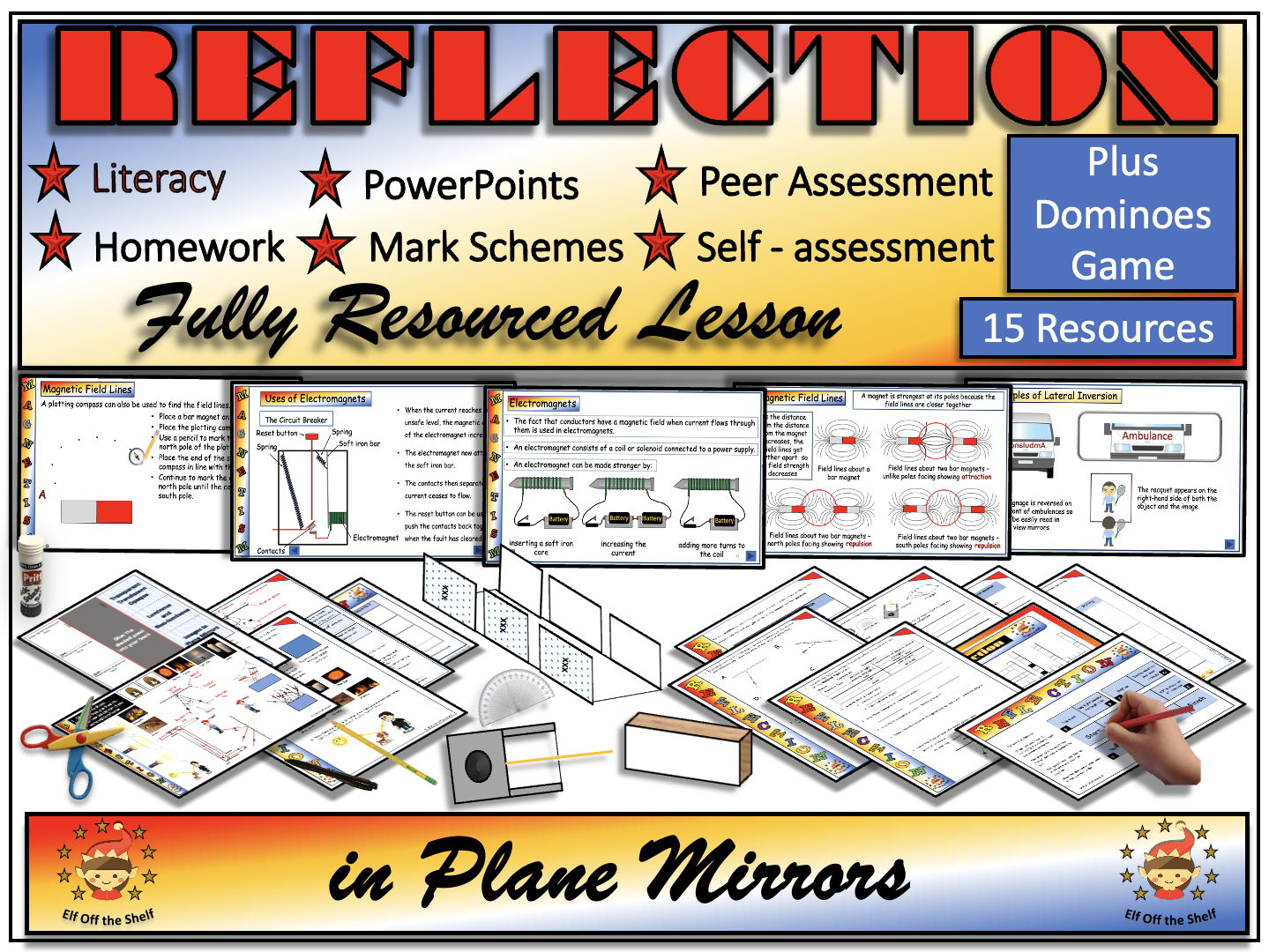 Light - Reflection in a Plane Mirror - Fully Resourced Lesson Plus Dominoes Game