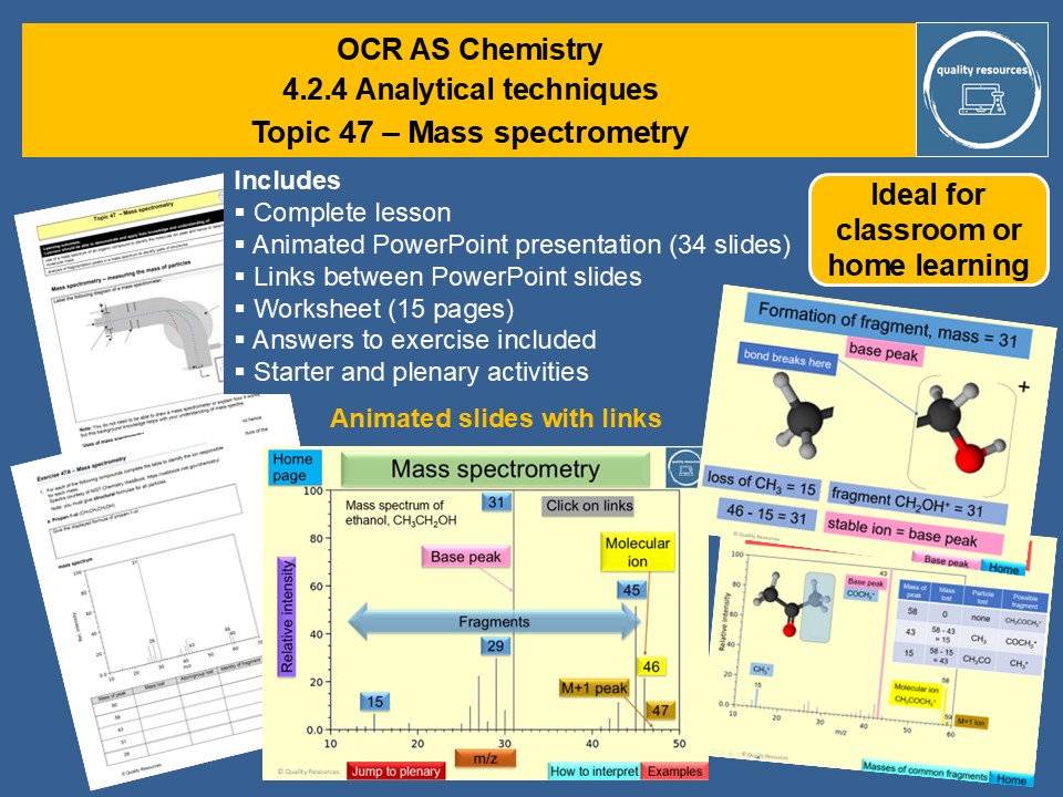 Mass spectrometry – OCR AS Chemistry