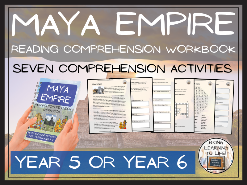 Maya Empire Reading Comprehension Workbook | Year 5 or Year 6