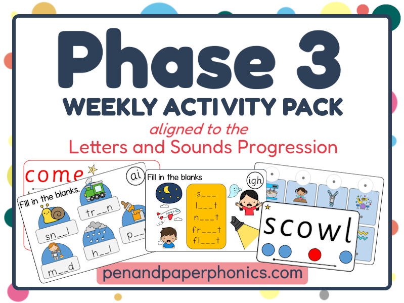 Phase 3 Phonics Weekly Activities
