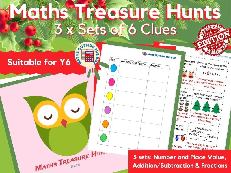 Maths Treasure Hunts (Year 6) - Christmas Edition!