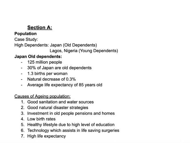 CIE Geography IGCSE Case Studies