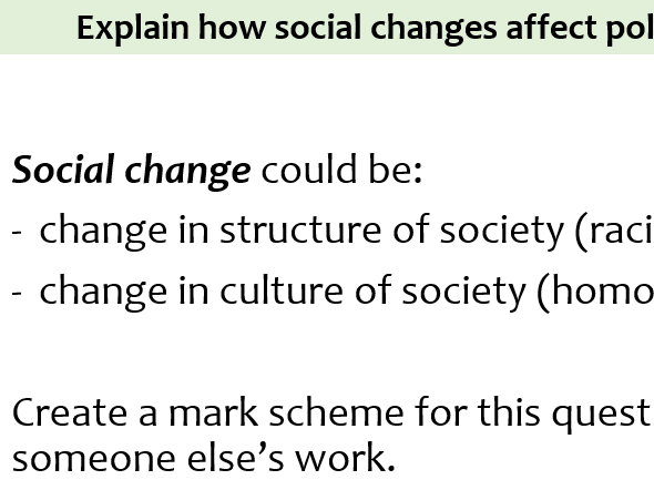 WJEC Criminology Unit 2 AC 4.2 - Explain how social changes affect policy development