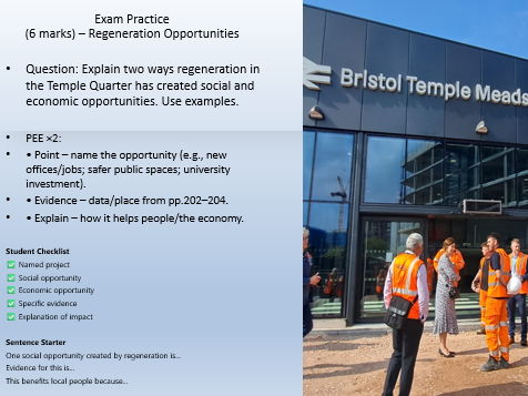 AQA GCSE Geography Urban regeneration: Bristol