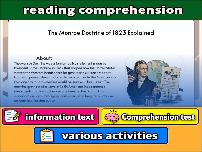 The Monroe Doctrine of 1823 Explained  & Comprehension ����Vlogt