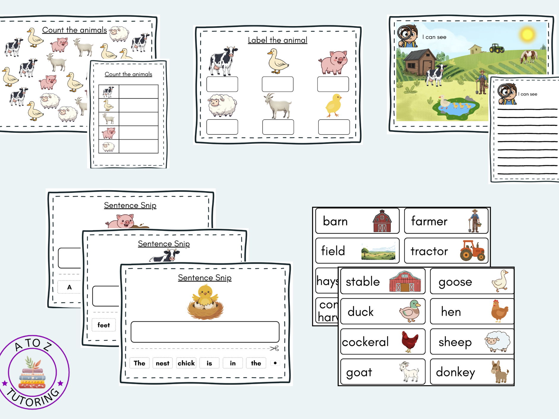 Farm Topic Bundle for EYFS