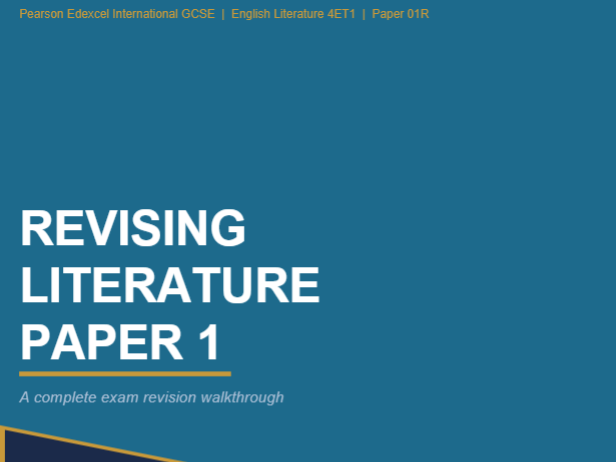 Edexcel IGCSE English Literature Paper 1