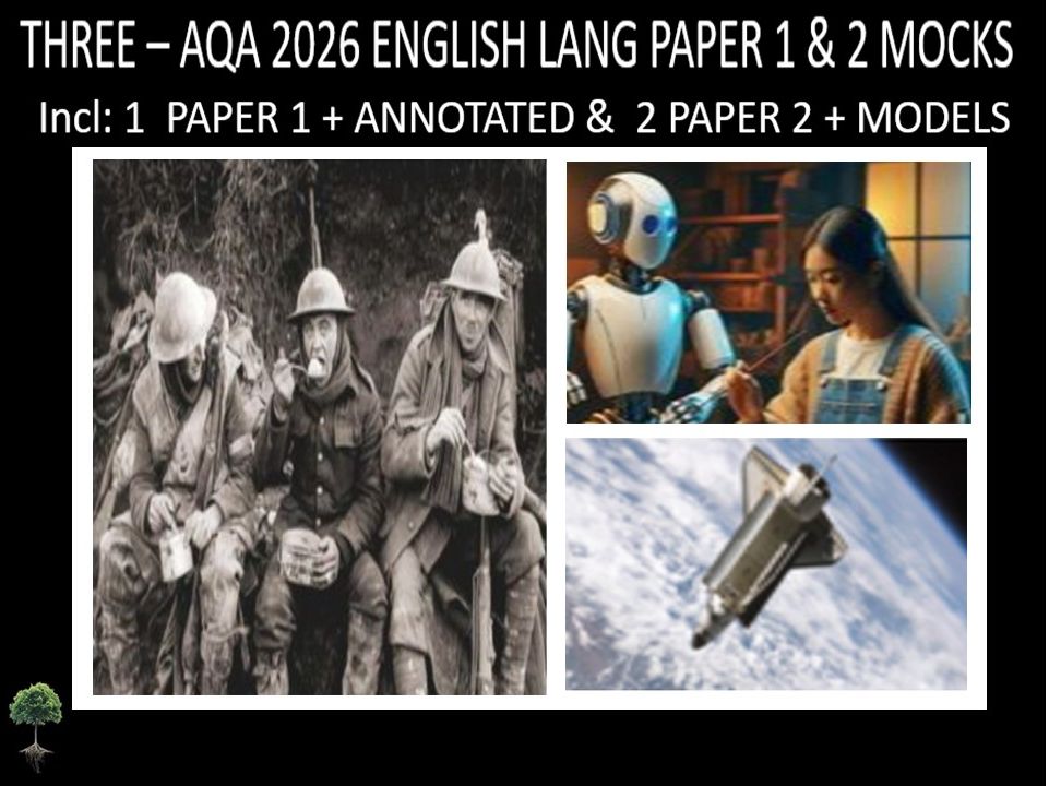 THREE - AQA PAPER 1 & 2 | 2026 FULL MOCKS | ANNOTATED | MODELS