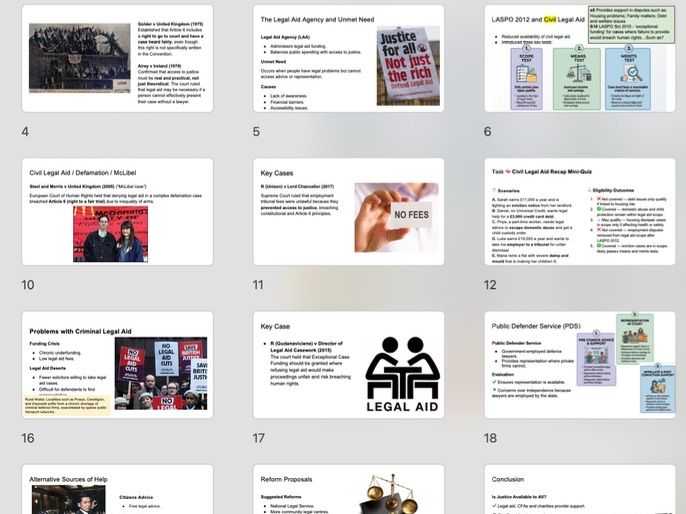 A-Level Law: PowerPoint Access to Justice  (WJEC/Eduqas/OCR/AQA)