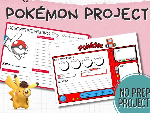 Pokémon ESL Project – Design & Create Pokémon Cards (Animals & Abilities | KS2 | no prep project)