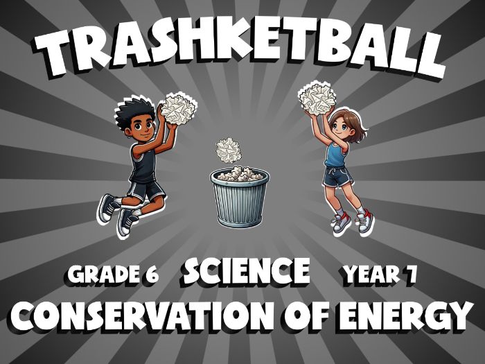 Conservation of Energy TRASHKETBALL Science Game | No-Prep Year 7 Review Activity