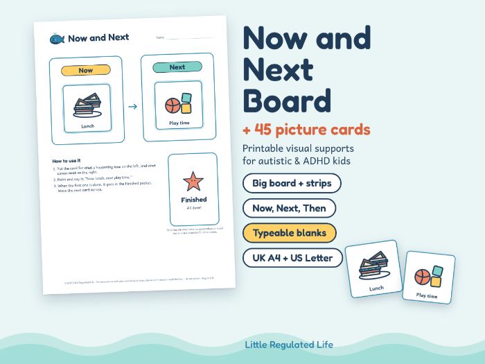 Now and Next Board with 45 Picture Cards