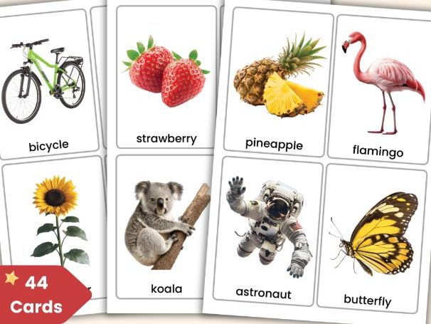 Three-Syllable Words Flashcards | Real Photo Phonics Cards | Early Reading Resource