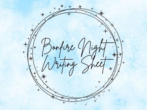 Bonfire Night Writing Sheet