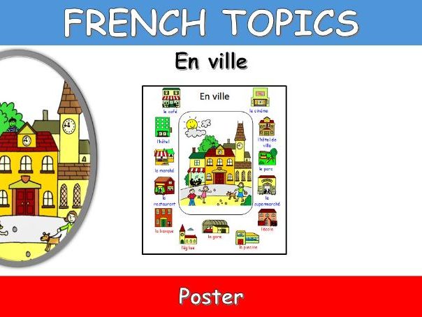 FRENCH TOPICS: EN VILLE-IN TOWN-POSTER