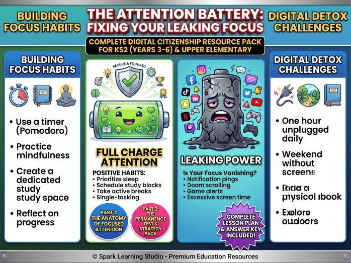 The Attention Battery: Fixing Your Leaking Focus (Digital Citizenship & SEL)